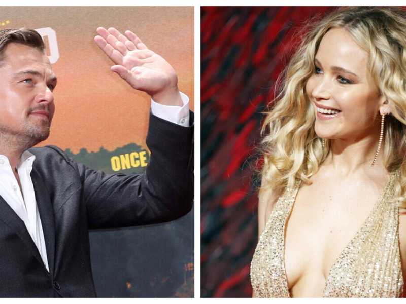 Leonardo DiCaprio e Jennifer Lawrence (foto Ansa)&nbsp;<br />