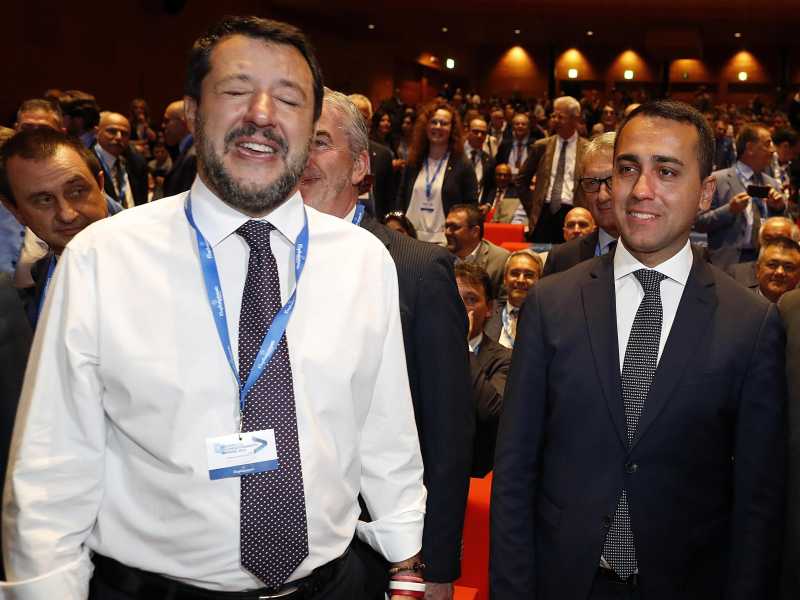 Matteo Salvini e Luigi Di Maio (Ansa)
