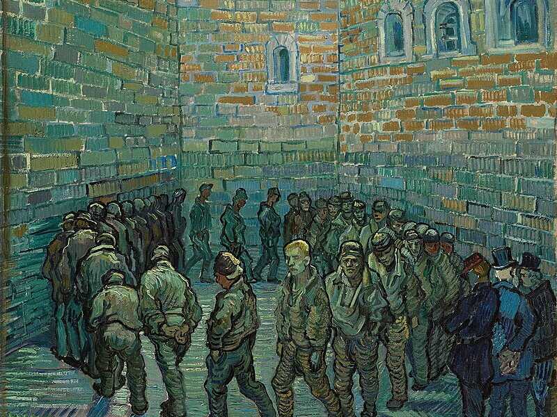 Vincent Van Gogh, <em>La ronda dei carcerati</em> (1890; da Wikipedia)