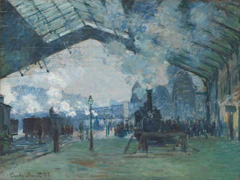 Claude Monet, Arrivo del treno dalla Normandia alla Gare Saint Lazare (1877)&nbsp;<br />