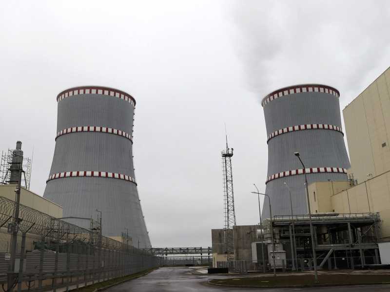 La centrale nucleare di Astravyets in Bielorussia (Foto LaPresse)&nbsp;<br />