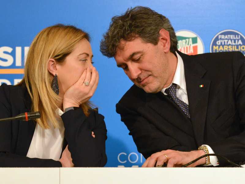 Giorgia Meloni e Marco Marsilio (foto LaPresse)