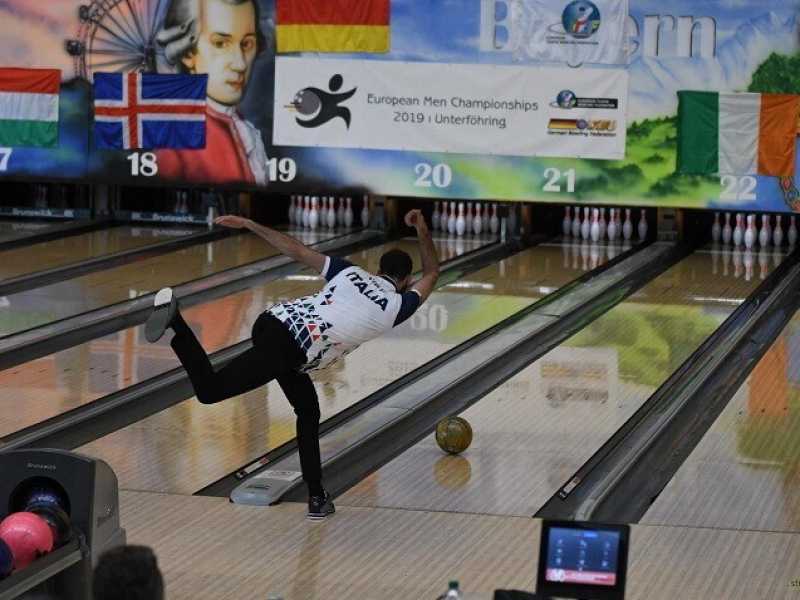 La nazionale italiana bowling durante i campionati europei del 2019, in Germania (Foto Fisb)