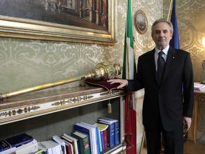 Giancarlo Coraggio, presidente della Corte costituzionale (foto Ansa)<br /> 