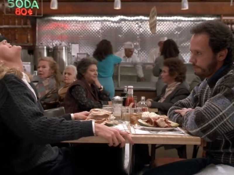 La famosa scena del ristorante in &ldquo;Harry, ti presento Sally&hellip;&rdquo; , film del 1989 diretto da Rob Reiner e scritto da Nora Ephron (Wikipedia)&nbsp;<br />