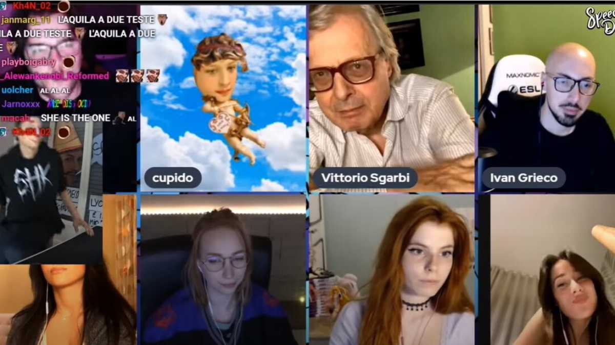Immagine di L'inconciliabile distanza tra streamer e tv in un video di Sgarbi su Twitch