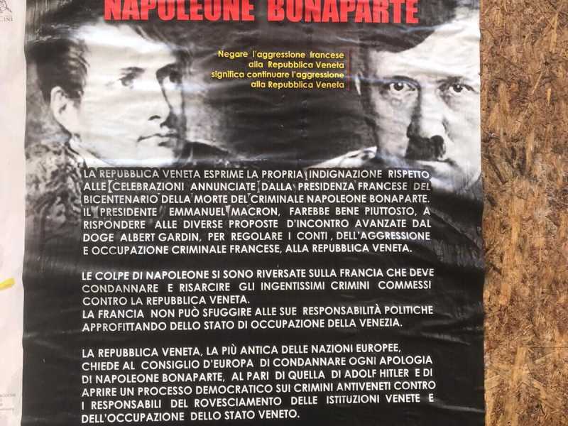 Napoleone come Hitler, strani manifesti a Venezia