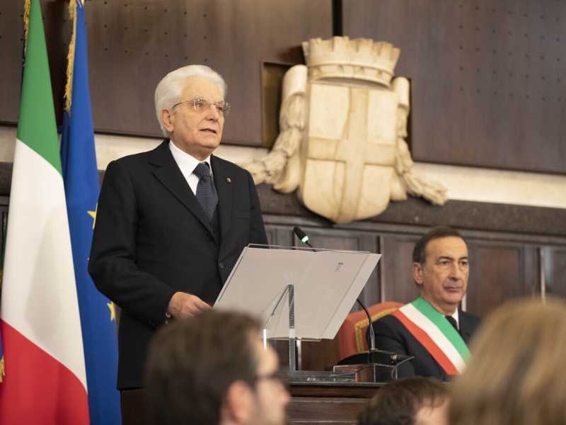 Il Presidente della Repubblica Sergio Mattarella in occasione del 50&deg; anniversario della strage di Piazza Fontana (Foto Francesco Ammendola/Ufficio Stampa Quirinale/LaPresse)