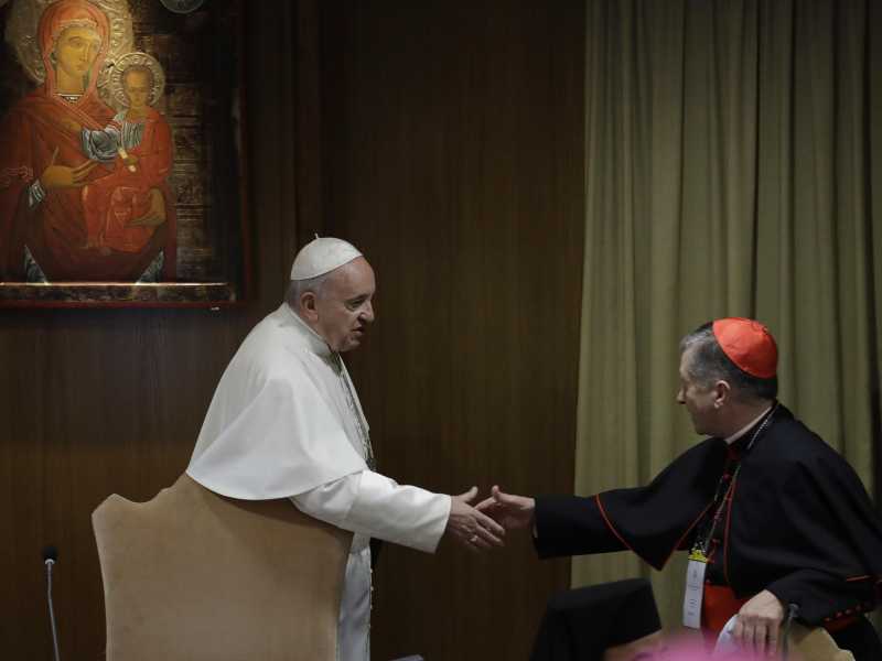 Papa Francesco e l'arcivescovo di Chicago Blase Cupich&nbsp;