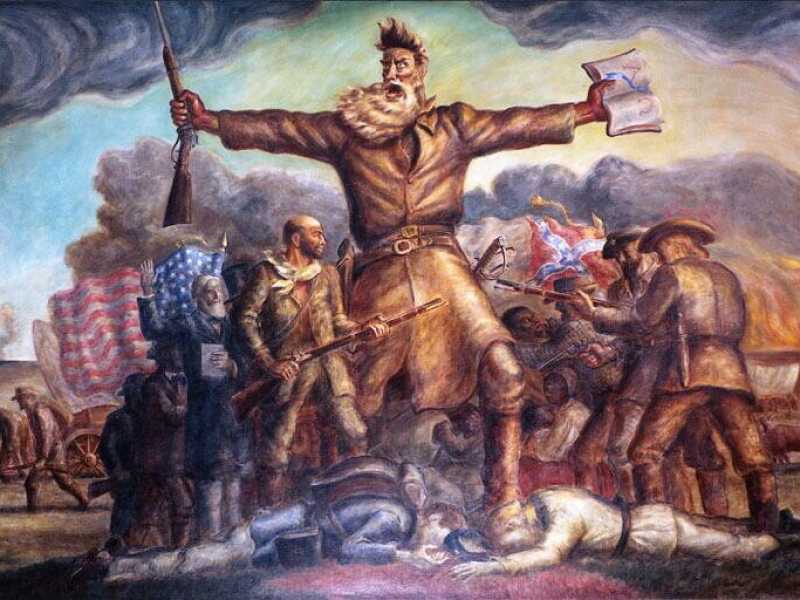 <span class="mw-mmv-title">Brown nel "Tragico preludio", murale del Campidoglio di Topeka (Kansas). Da Wikipedia</span>
