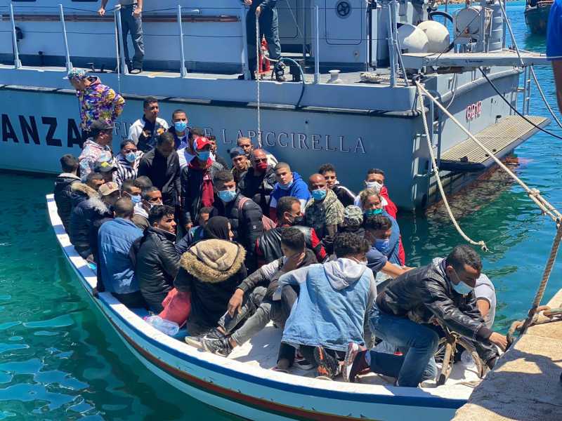Sbarchi a Lampedusa (Ansa)&nbsp;