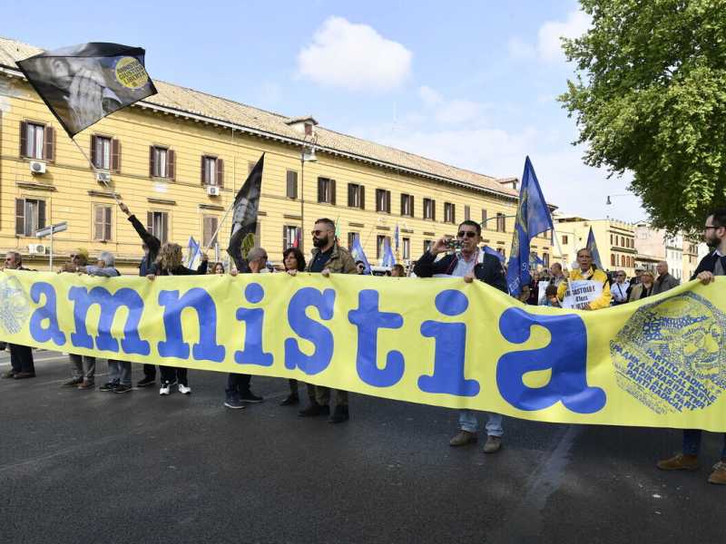 Marcia per l'Amnistia organizzata dal Partito Radicale, Roma 2017 (LaPresse)<br /> <br />