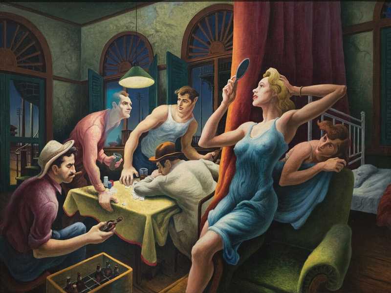 Thomas Hart Benton, Poker Night&nbsp;<br />