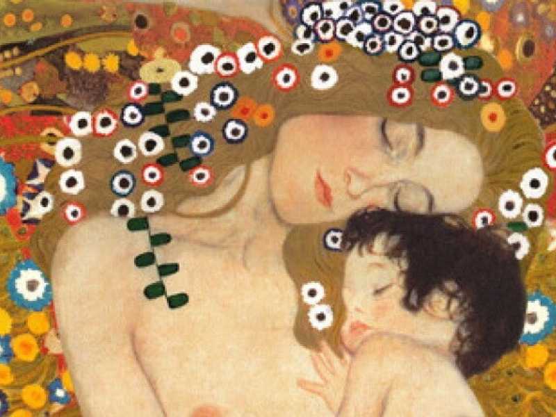 Gustav Klimt, Le tre et&agrave; della donna, Madre e figlio, 1905, olio su tela, Galleria Nazionale d&rsquo;Arte Moderna, Roma&nbsp;<br />