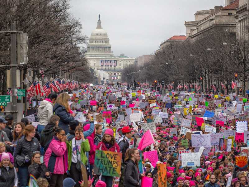 Women's march in Washington DC, 2017 (Wikipedia)
