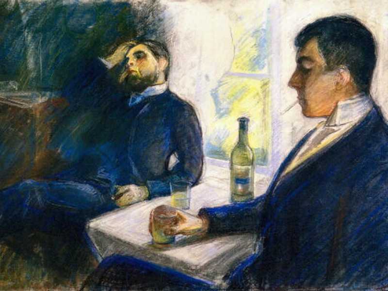 Edvard Munch, "I bevitori di assenzio" (1890)