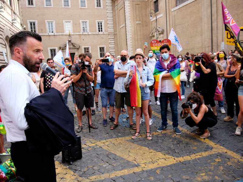 Alessandro Zan, primo firmatario del ddl contro l'omotransfobia (foto LaPresse)
