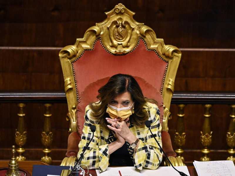 Il presidente del Senato Maria Elisabetta Casellati (foto Ansa)