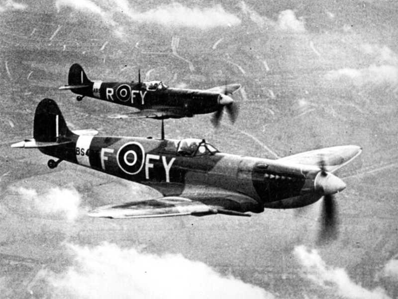 L'aereo britannico Spitfire (Foto Wikipedia) 