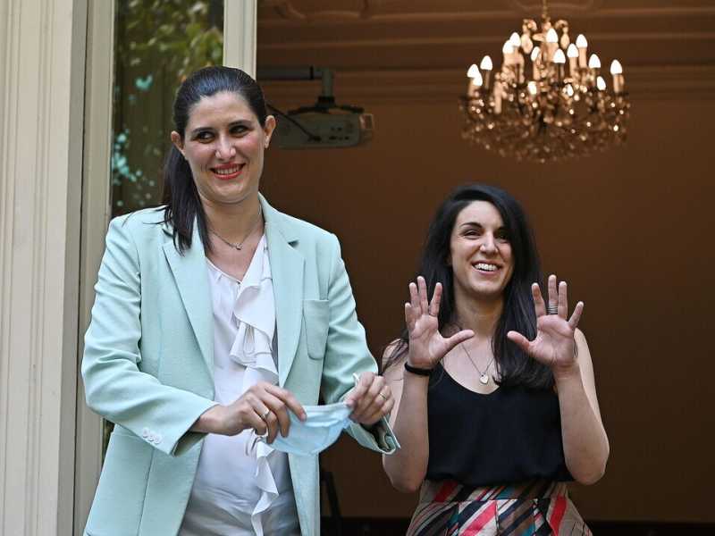 Chiara Appendino e Valentina Sganga (foto Ansa)