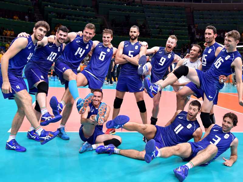 L'Italvolley maschile argento olimpico a Rio 2016 (Foto  LaPresse/  Alfredo Falcone)