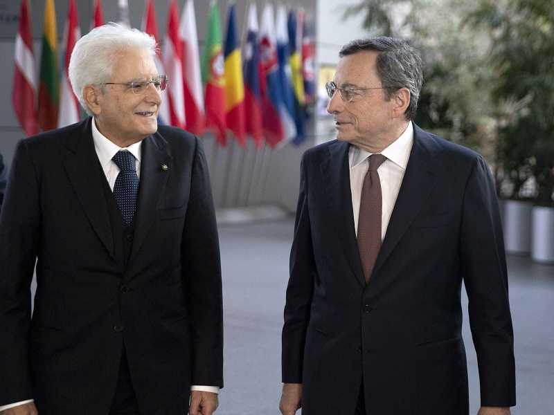Sergio Mattarella e Mario Draghi (Ansa)