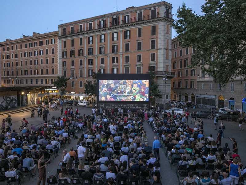 La rassegna del Cinema America in Piazza San Cosimato, a Roma (foto Ansa)