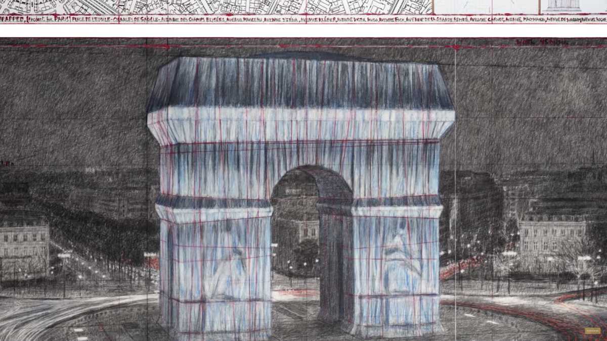 Immagine di Gilet gialli e sovranisti di nuovo insieme contro l’Arco di Trionfo impacchettato