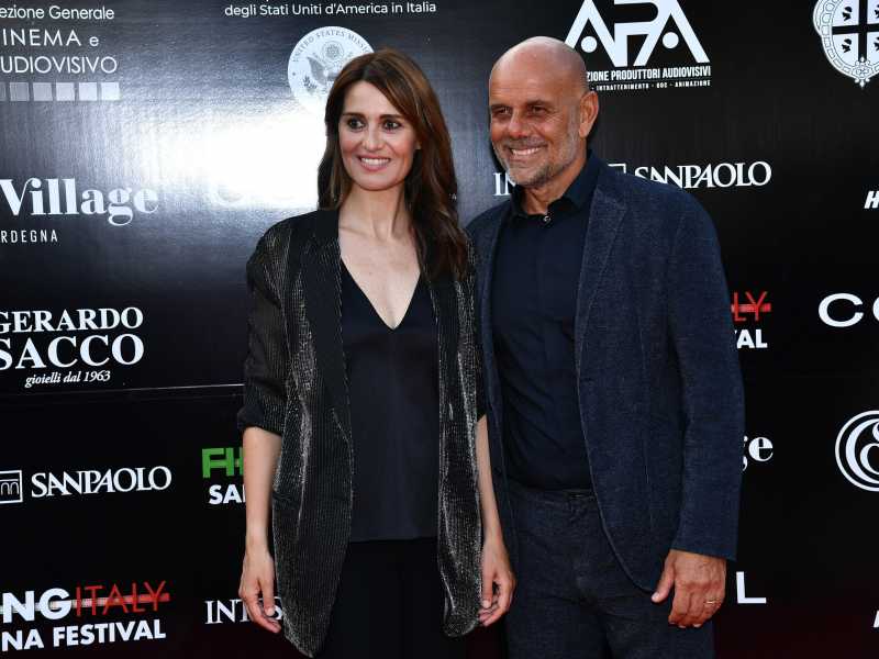 Paola Cortellesi con il marito regista Riccardo Milani (LaPresse) 