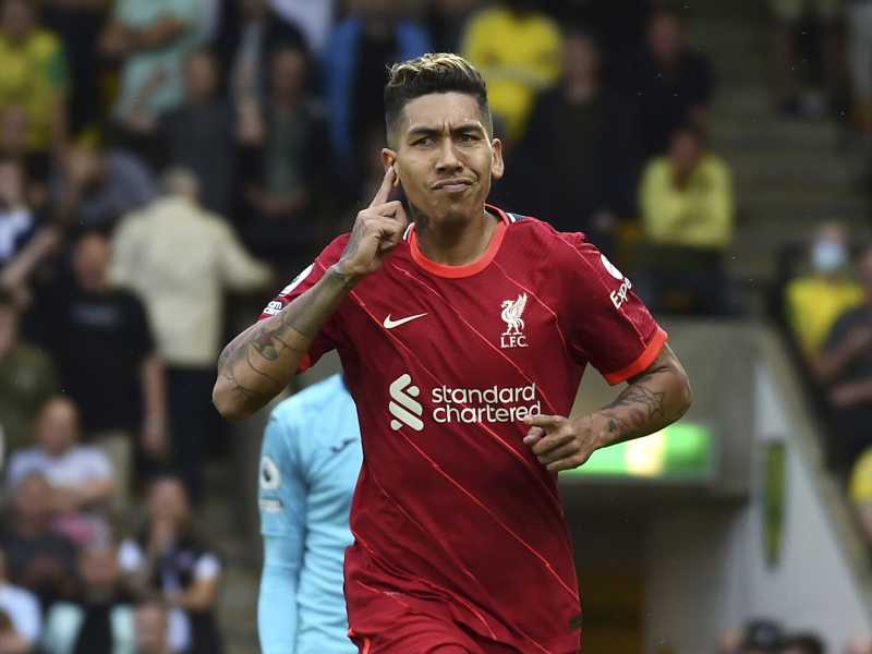 Roberto Firmino, attaccante del Liverpool (foto Ap)