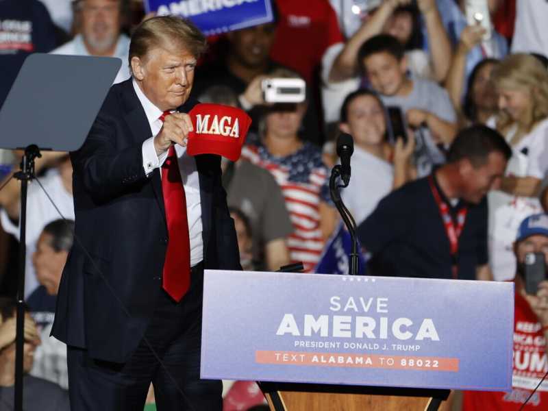 Donald Trump durante un evento del partito Repubblicano in Alabama (Ansa)<br />&nbsp;<br />