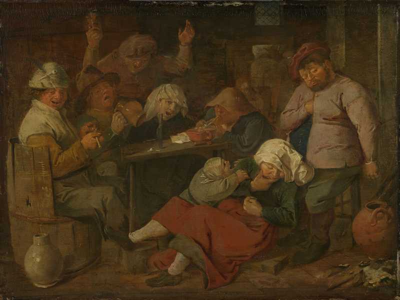 <span class="gwt-InlineHTML kpm3-ContentLabel">Adriaen Brouwer, "Locanda con contadini ubriachi" (1625. Maurithuis, L'Aia)</span>