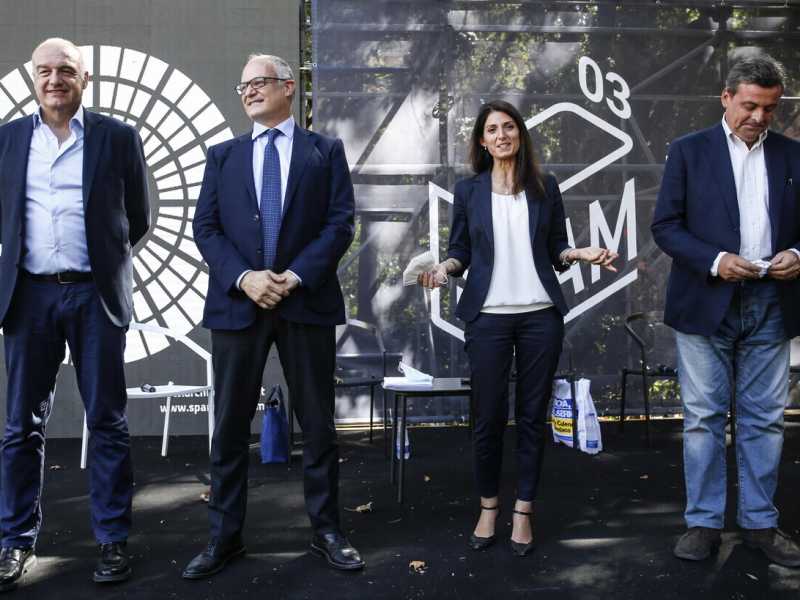 I candidati a sindaco di Roma (Ansa)