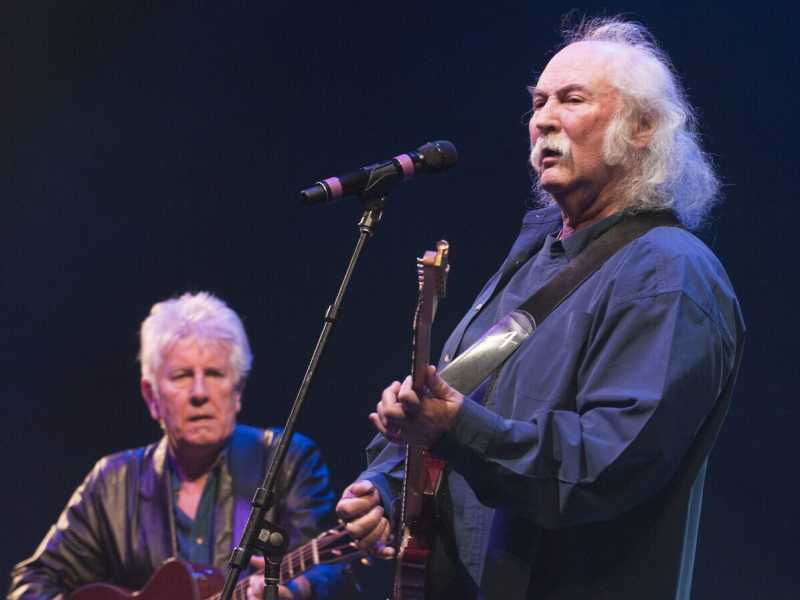 David Crosby con Graham Nash (foto Ansa)&nbsp;