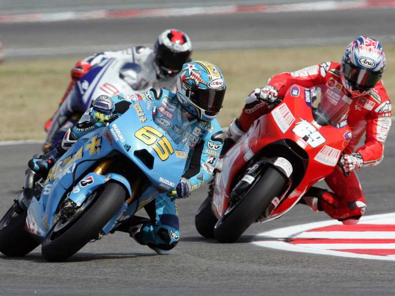 Loris Capirossi in sella nel 2009 (foto: Simone Rosa/Lapresse)