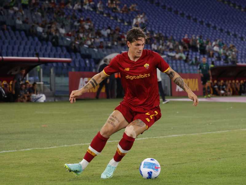 Nicol&ograve; Zaniolo. La Roma  ha stipulato con DigitalBits un accordo da 12 milioni come main sponsor (Ansa)&nbsp;<br />