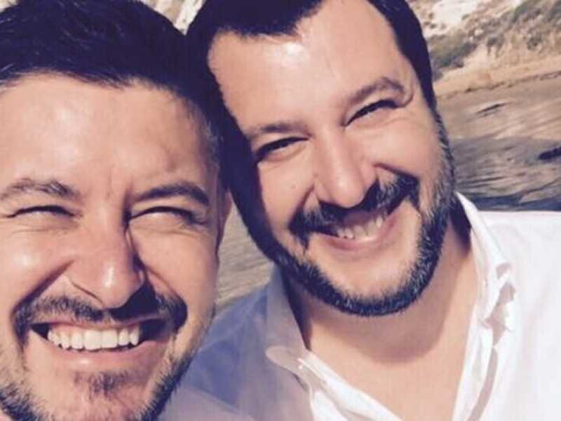 Andrea Paganella e Matteo Salvini (foto Facebook Andrea Paganella)
