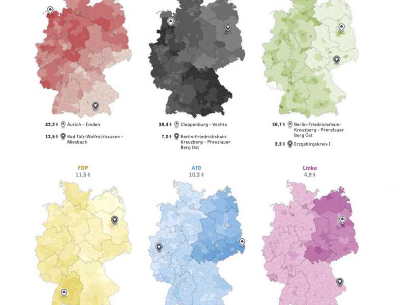 I trionfi e le batoste alle elezioni tedesche, un Land dopo l'altro