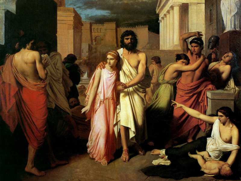 &ldquo;La peste di Tebe&rdquo; di Charles Francois Jalabert, 1842 (Wikipedia)
