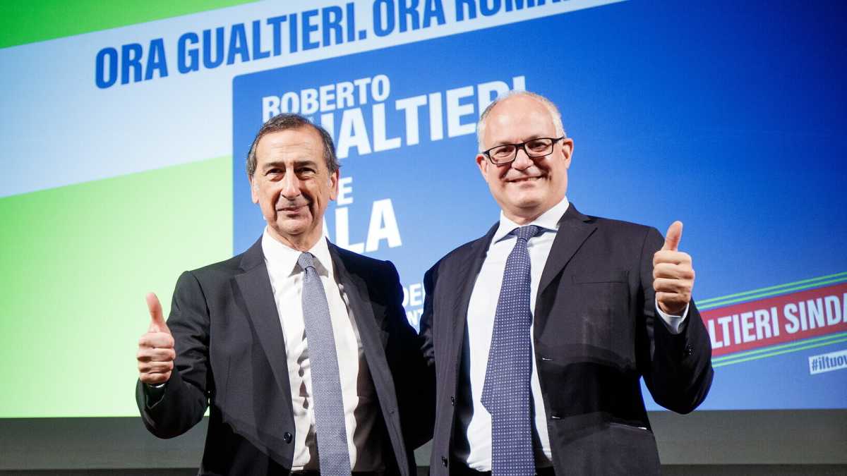 Immagine di Gualtieri ai Parioli con Sala per i voti di Calenda