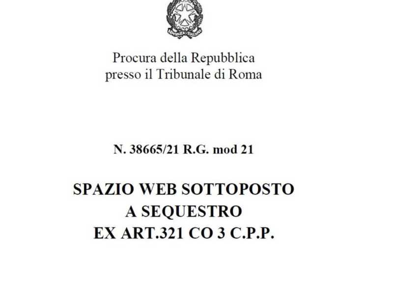 Forza Nuova, la procura sequestra il sito web