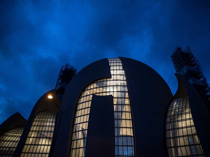La moschea centrale di Ditib, il 23 febbraio 2017 a Colonia (Maja Hitij/Getty Images) <br />