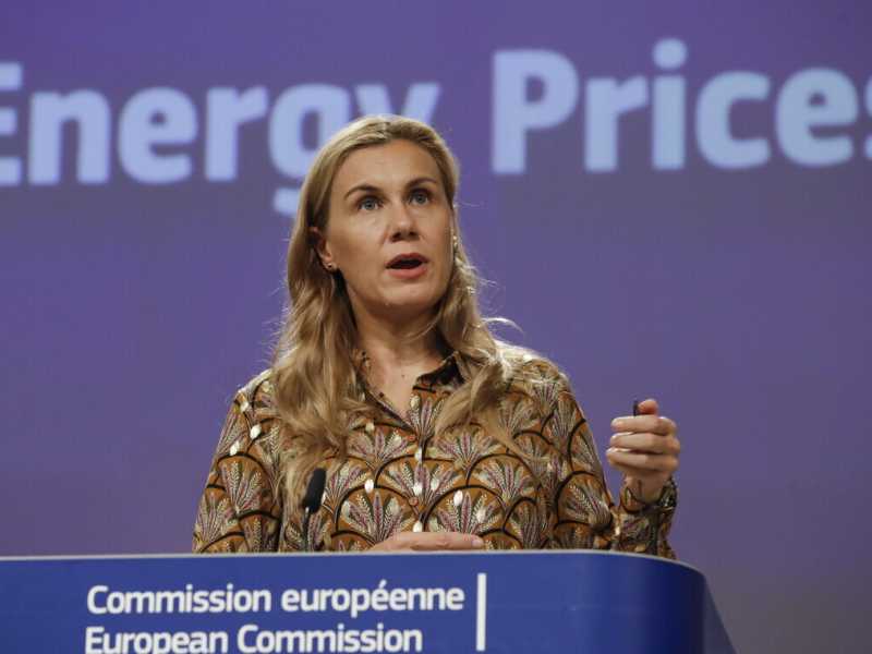 La commissaria europea all'energia Kadri Simson (foto EPA)<br />