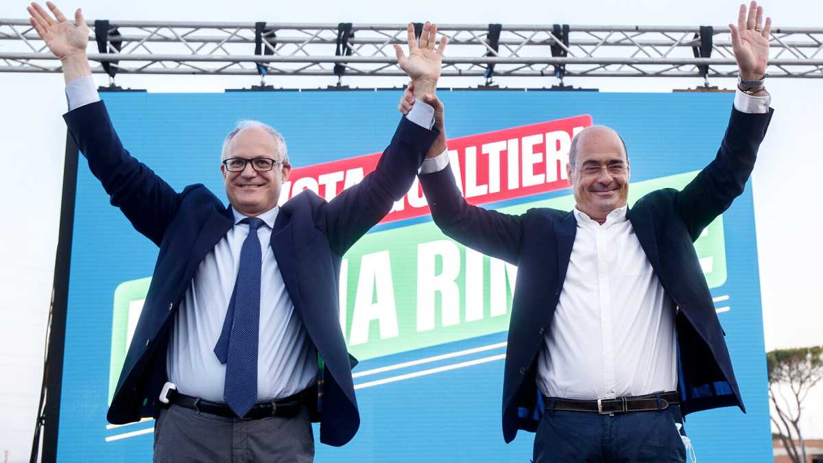 Immagine di Zingaretti per Gualtieri. Il sindaco mancato spinge il sindaco che potrebbe essere