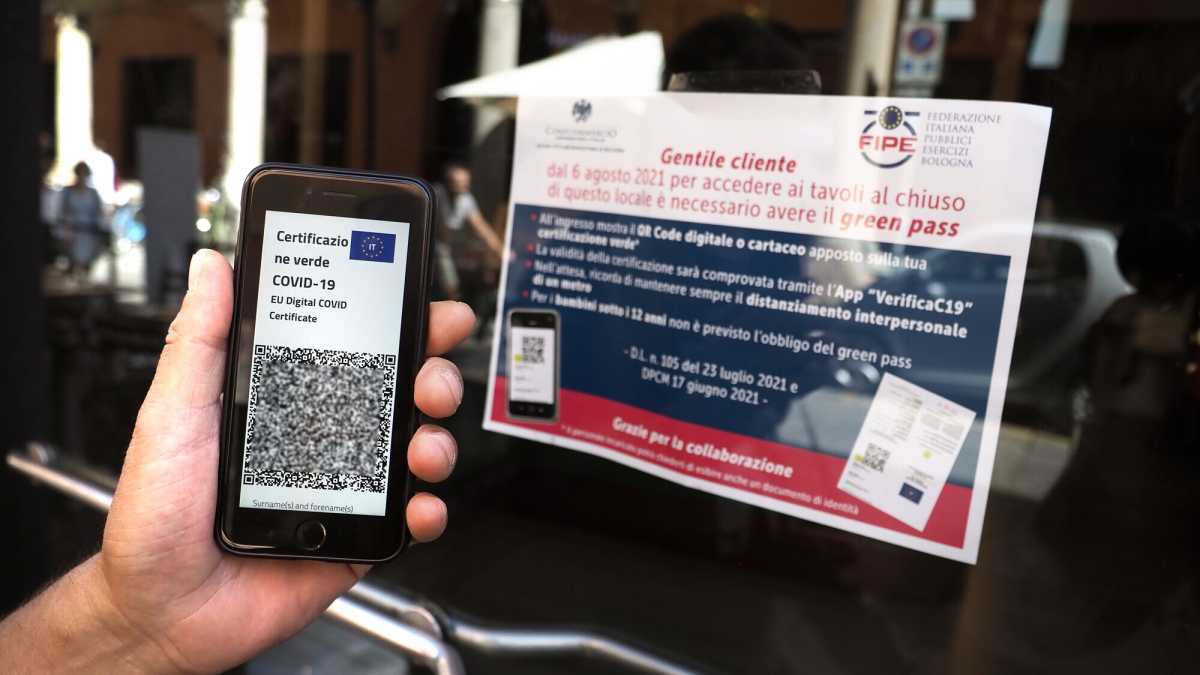 Immagine di Green pass, modello Italia