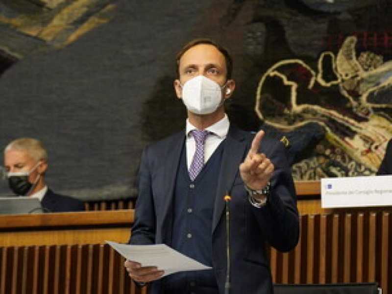 Il presidente della regione Friuli Venezia Giulia Massimiliano Fedriga (LaPresse)&nbsp;<br />