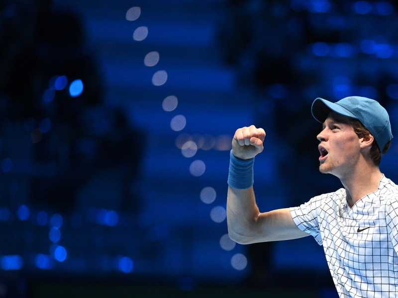 Jannik Sinner alle Atp Finals di Torino (foto LaPresse)