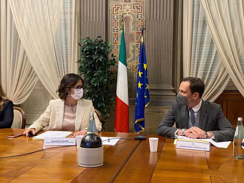 &nbsp;Mariastella Gelmini e Massimiliamo Fedriga (Ansa)