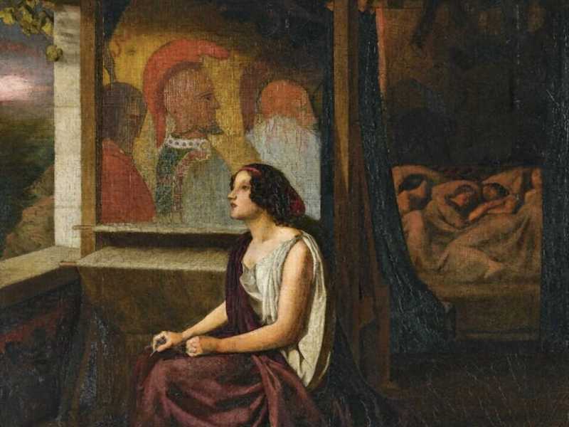 La Penelope immaginata dal pittore preraffaellita inglese Thomas Seddon (1821-1856) <br />