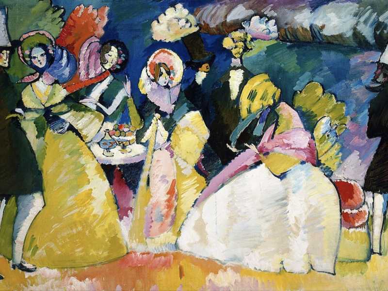Wassily Kandinsky - Group in Crinolines [1909]&nbsp;<br />